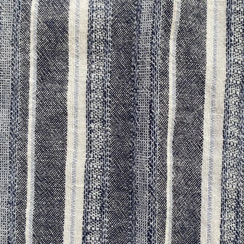 Briggs Linen Blend Striped Boho Wide Leg Crop Pants‎ Sz. L